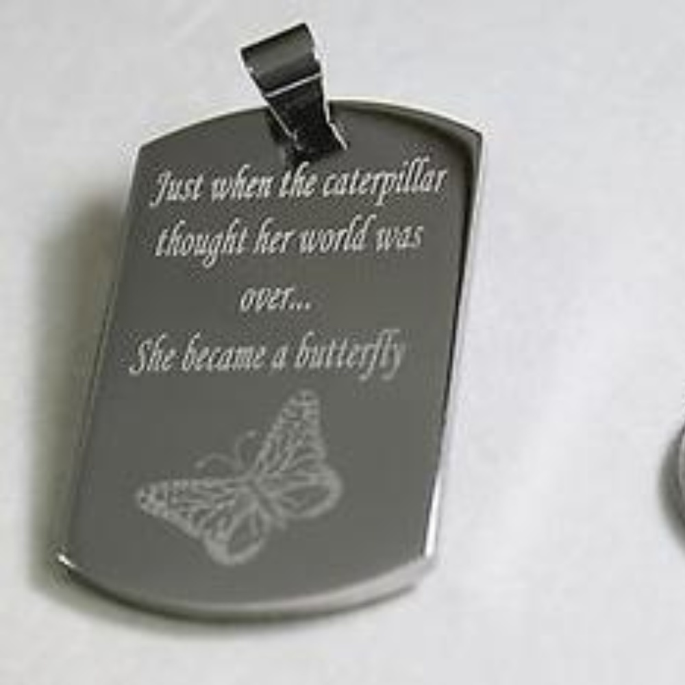 Caterpillar Turns Into Butterfly Necklace